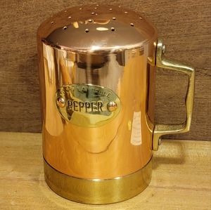 Pour La Table Copper Brass Pepper Shaker